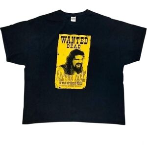Vtg 2000s WWF Cactus Jack Wanted Dead Or Alive Tee Shirt Size 3XL